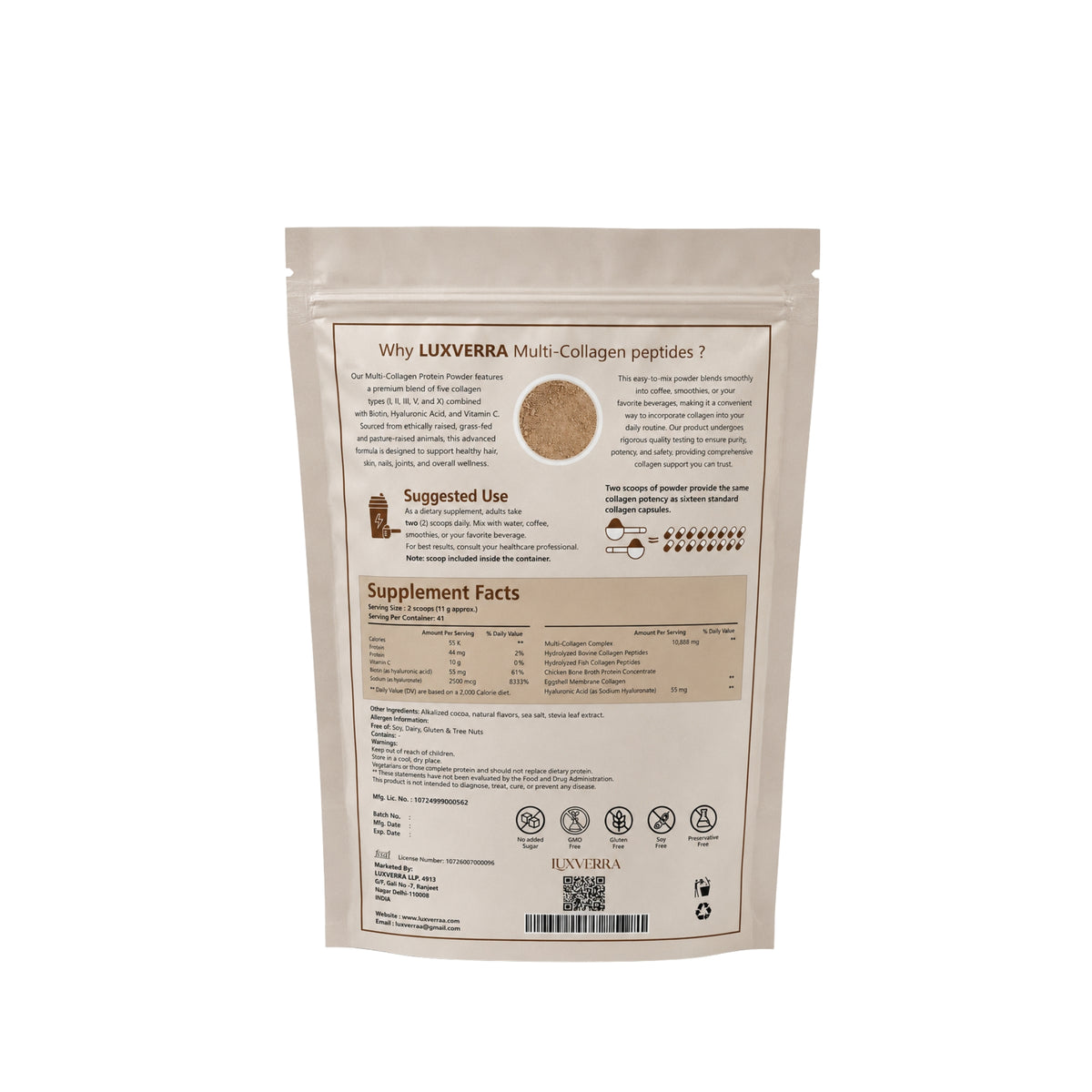 Multi Collagen Peptides Powder | 1 lb (454 g)